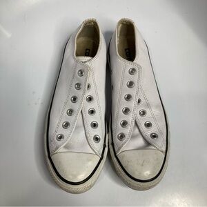 Converse white leather sneakers unisex sizing